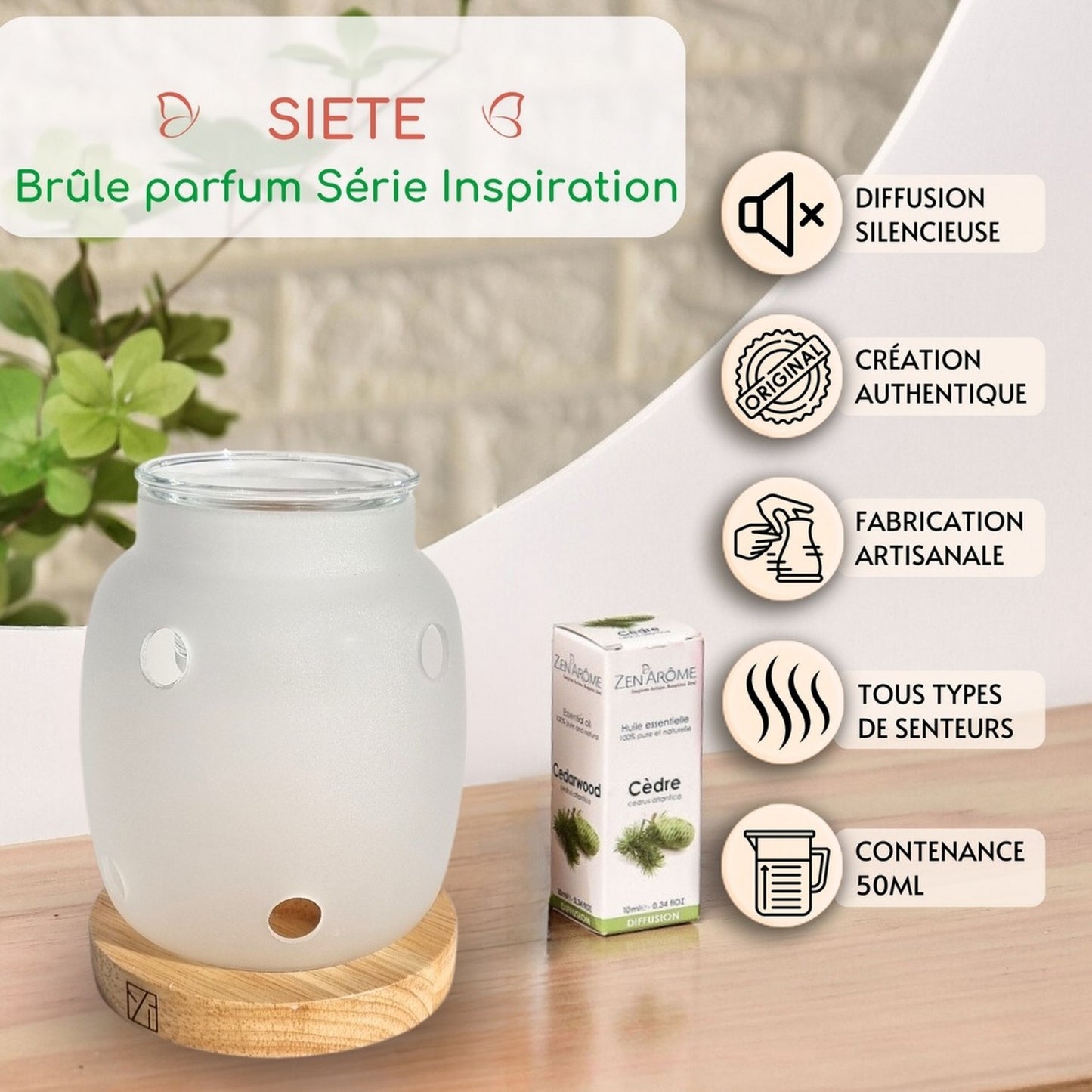 Brule-Parfum Inspiration Siete Bois Et Verre